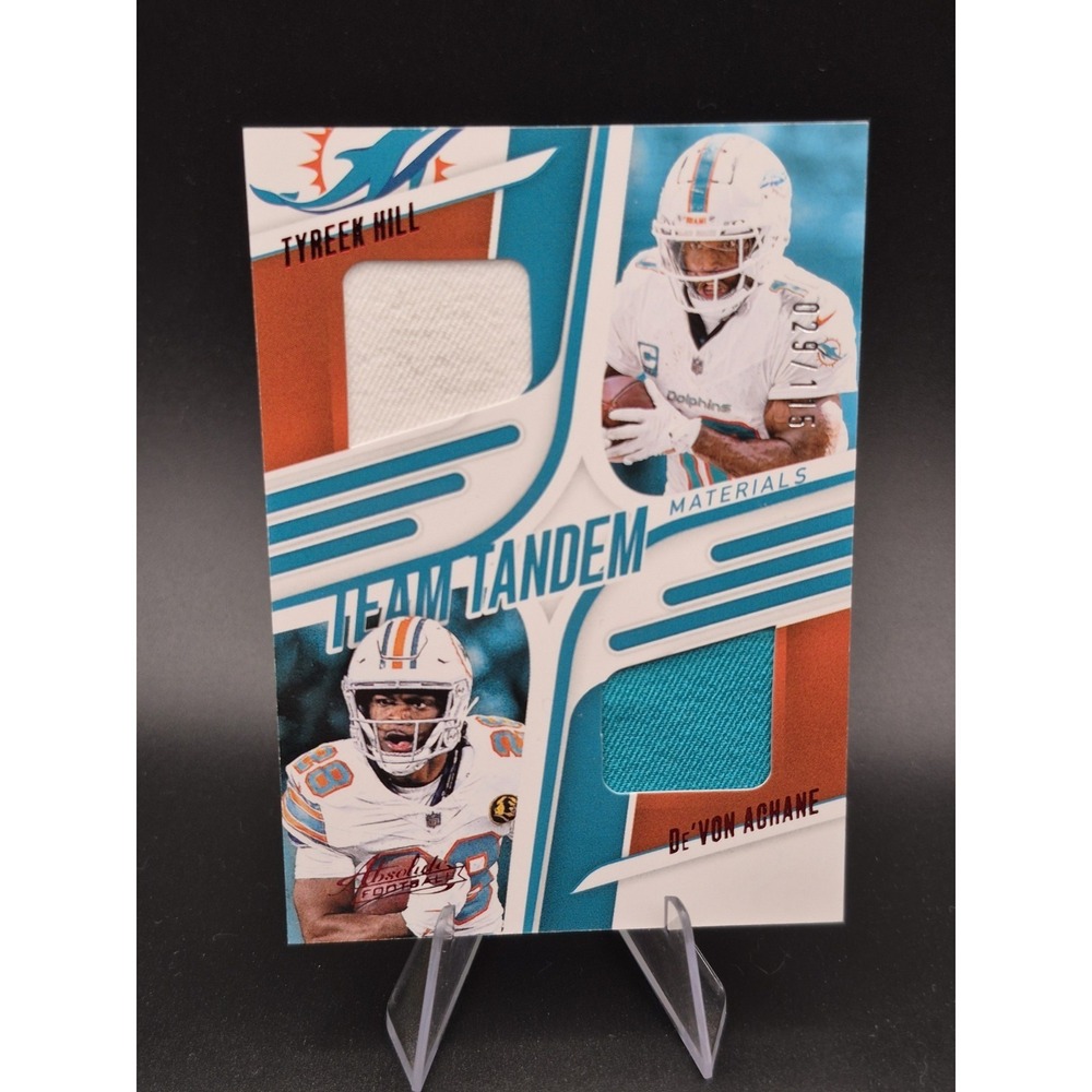 2025 Panini Absolute DeVon Achane‎ Tyreek Hill #TTM-MIA Team Tandems /115
